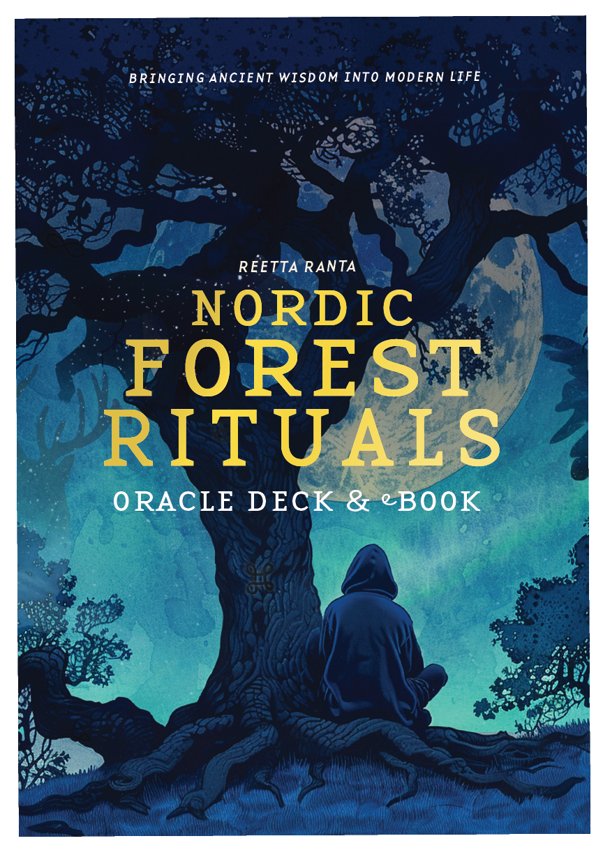 Cover page of the Nordic Forest Rituals - Oracle Deck and eBook